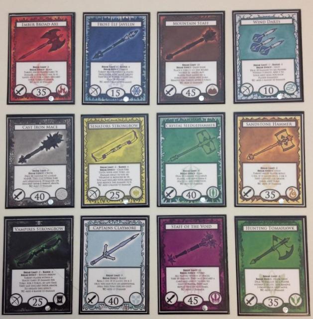 The 12 Towers, Item Cards